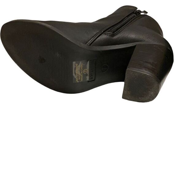 Top Moda Black Faux Leather Ankle Boots, 7 - Picture 7 of 16